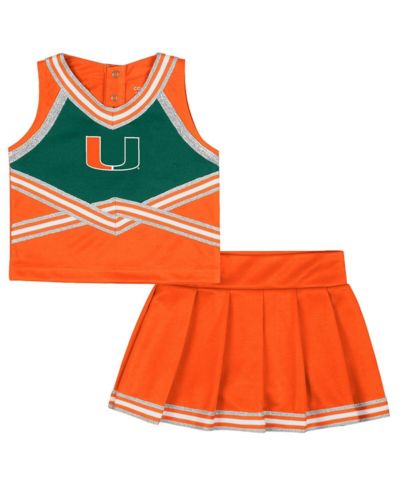 Комплект Colosseum Girls Toddler 2-Piece Orange Miami Hurricanes Lollipop Park Cheer