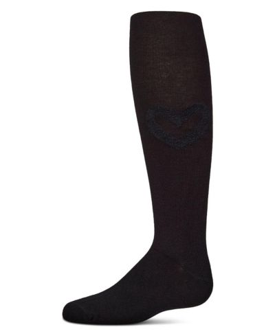Колготки MeMoi Big Girls Ribbed Cotton Rich Terry Heart Trimmed