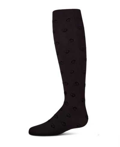 Непрозрачные колготки MeMoi Girls Overlapped Heart Flocked