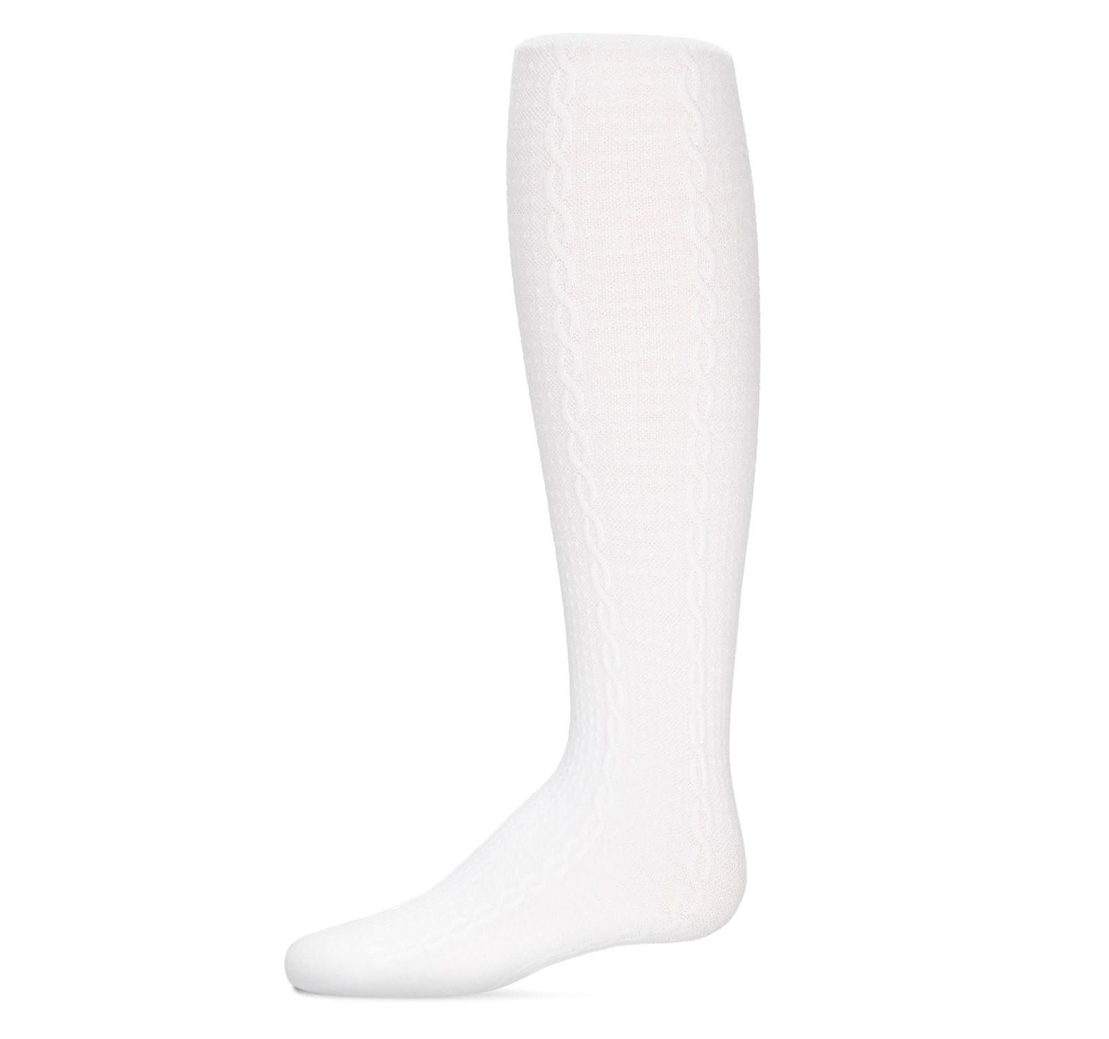 Memoi Girls Pique Chain Pima Cotton Tights
