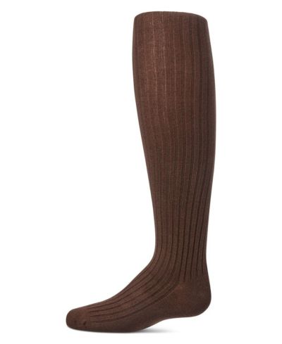 MeMoi Little Girls Ribbed Cotton Blend Sweater Tights