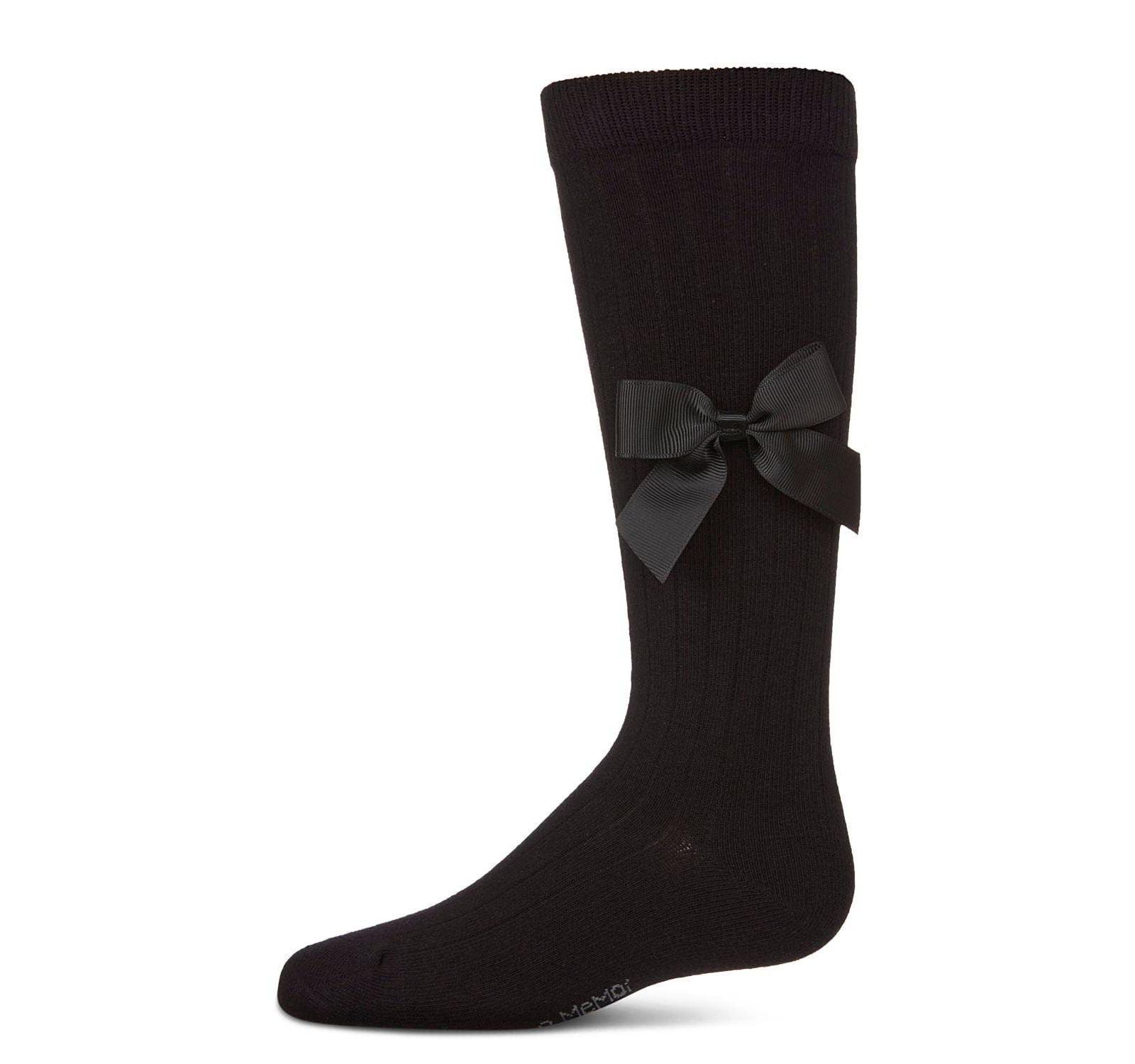 Детские гольфы MeMoi Ribbed Stretch Cotton с бантом