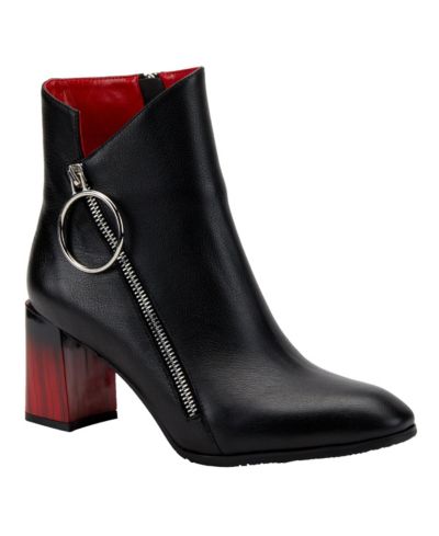 Azura Fabulosa Women's Heel Bootie with Leather Upper