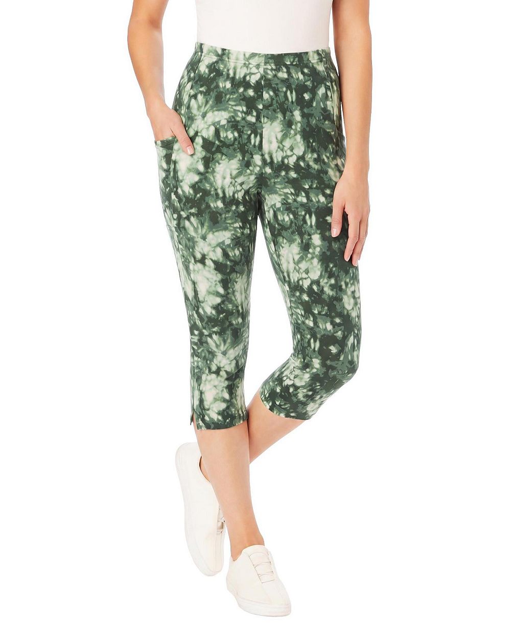 Женские капри-леггинсы Woman Within Plus Size Stretch-Cotton Knit