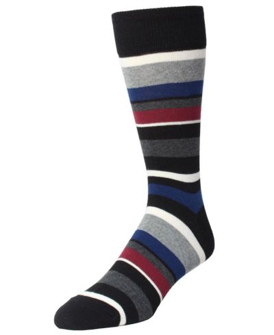 Детские хлопковые носки Memoi Bright Stripes Ribbed Cotton Crew Socks