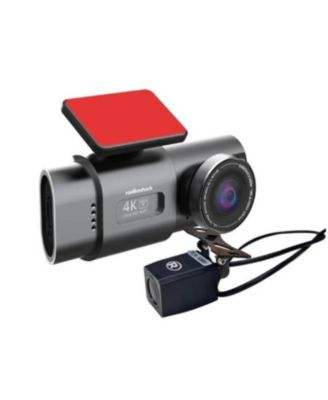 RadioShack 4K Dash Camera MicroSD Memory Slot with Dual Lens With G Sensor For Impact Recording and Night Vision (1 Front and 1 Rear Camera) 1606037