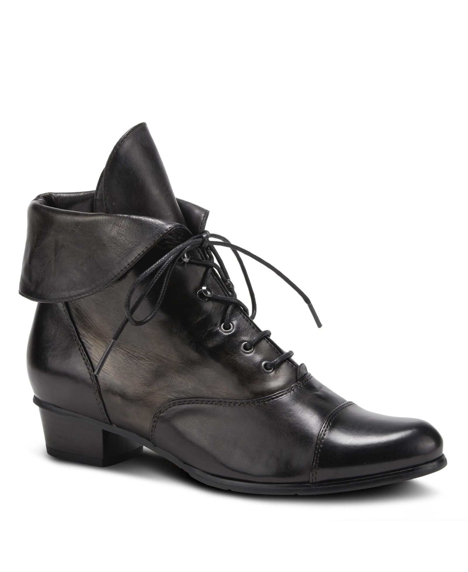 Spring Step Galil Lace-Up Booties with Leather Upper