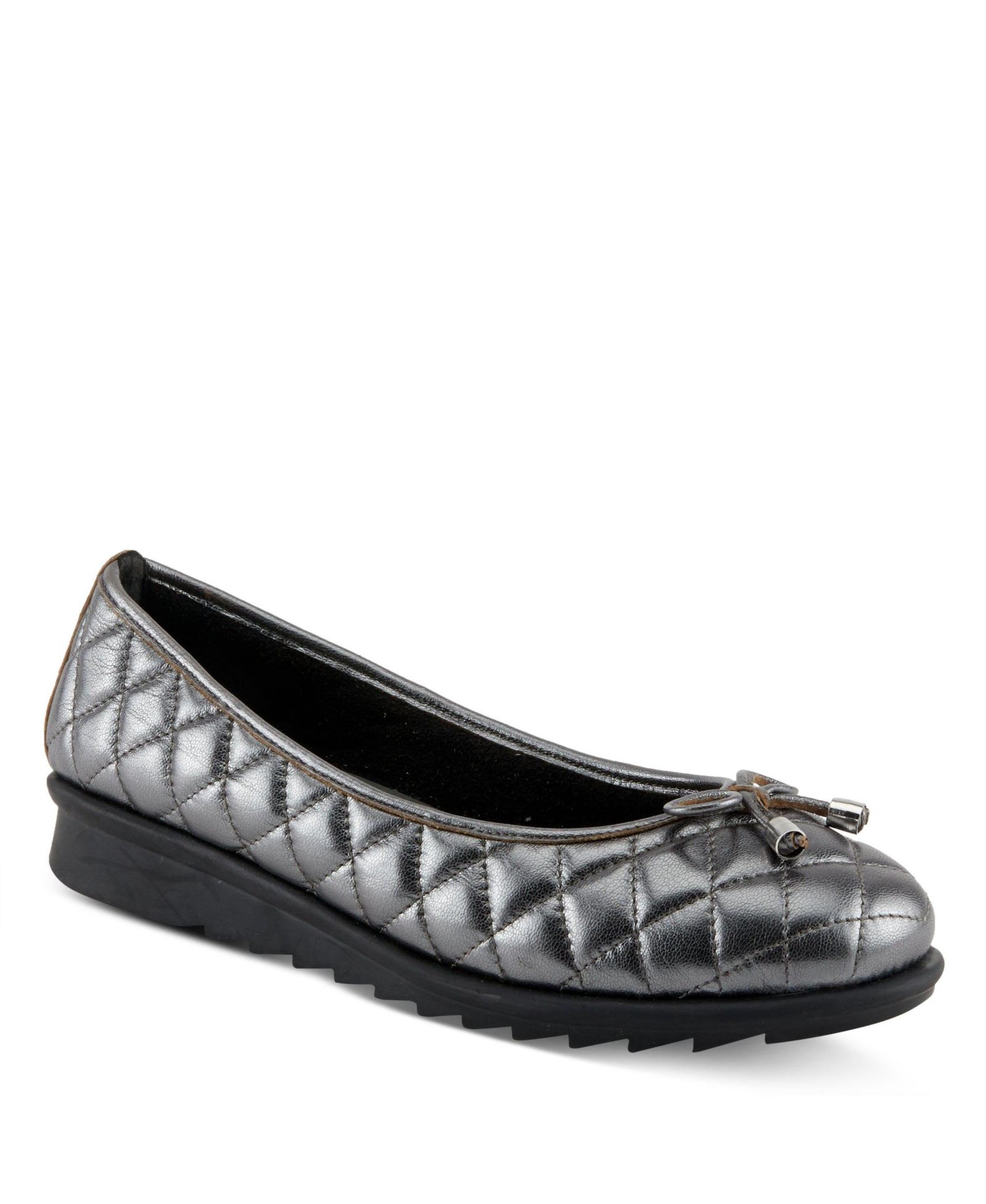 Spring Step Ballequina Ballet Flat with Quilted Leather Upper