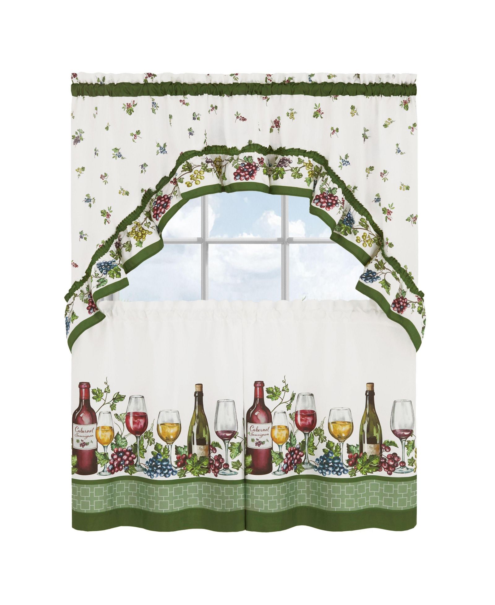 Комплект штор Kate Aurora Napa Winery 3 Piece