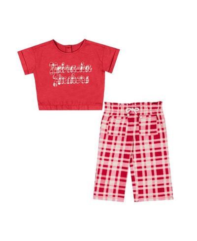 Комплект из 2 предметов Colosseum для малышей Scarlet Nebraska Huskers Sky Castle T-Shirt и брюки