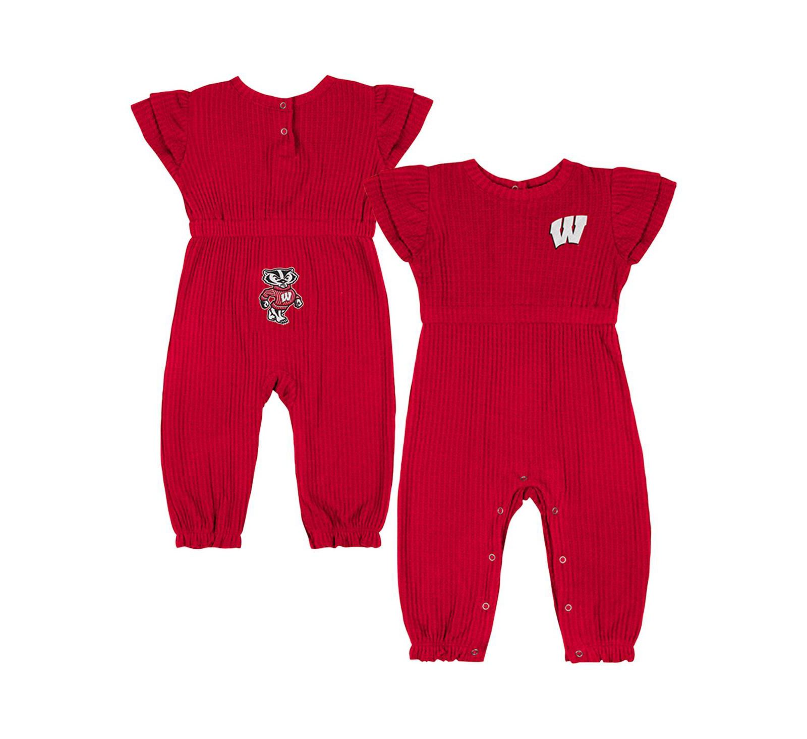 Colosseum Детский комбинезон Waffle Knit Red Wisconsin Badgers