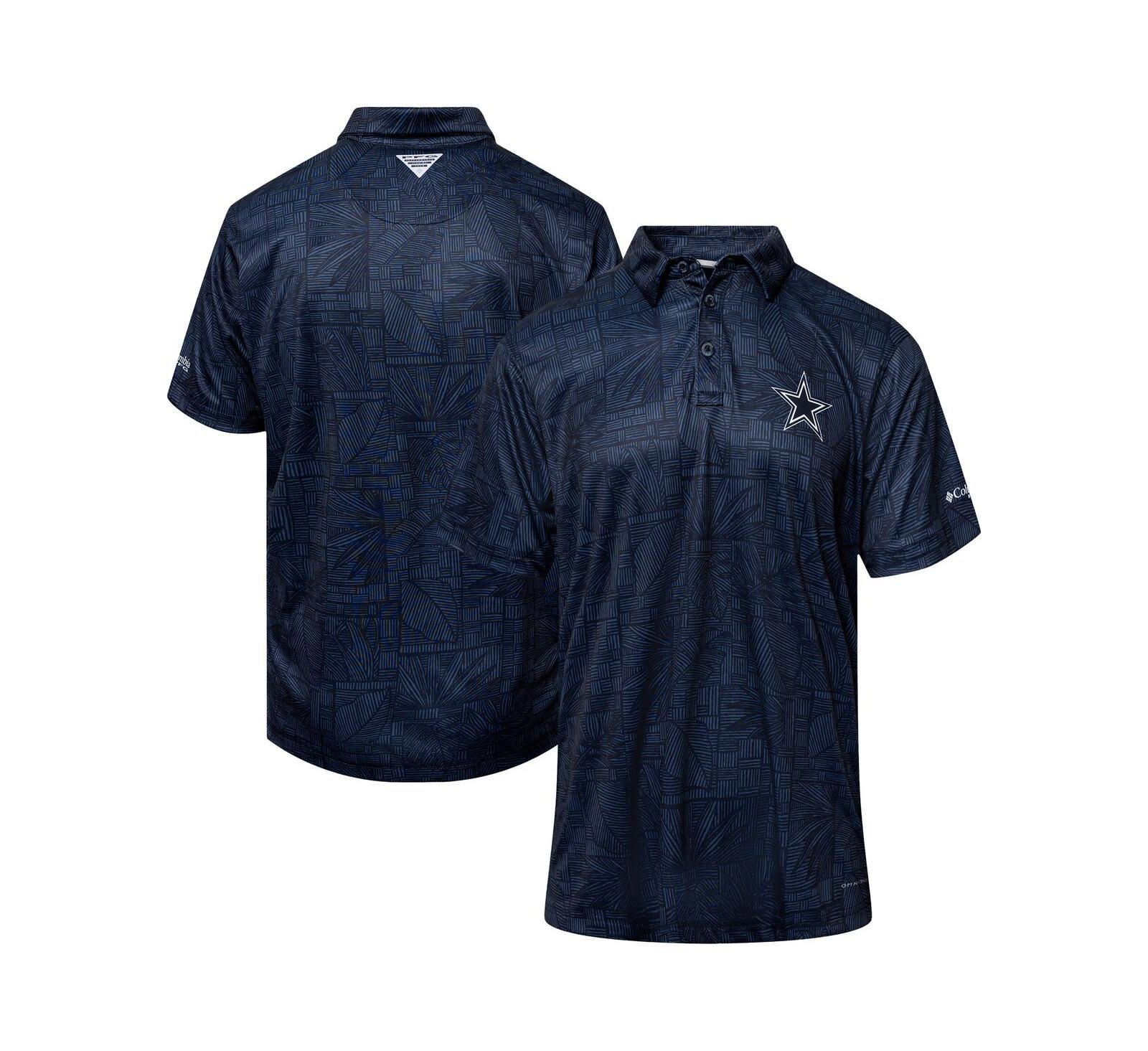 Columbia Men's Navy Dallas Cowboys Super Terminal Tackle Polo Shirt