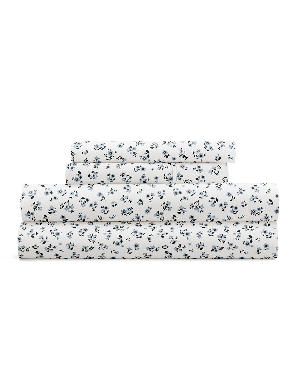 ienjoy Home Delicate Blossoms 4-P.c. Sheet Set, Queen