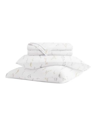 Long Staple 300-Thread Count Cotton Pattern 4-Pc. Sheet Set, Queen