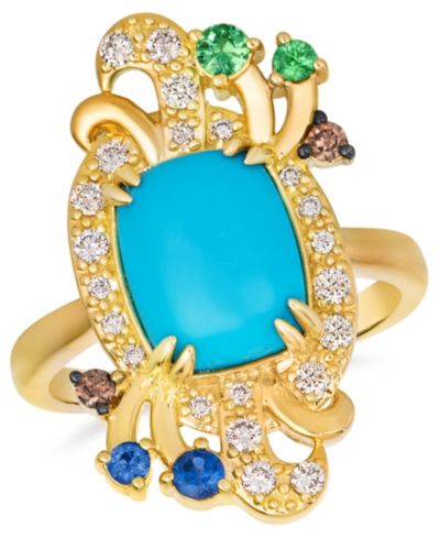 Le Vian кольцо с многоцветными камнями 0.31 ct. t.w. 14k Honey Gold