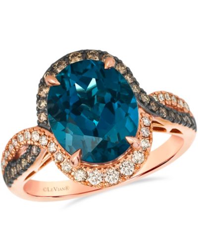 Кольцо Le Vian London Blue Topaz (4 ct. t.w.) в 14k Strawberry Gold