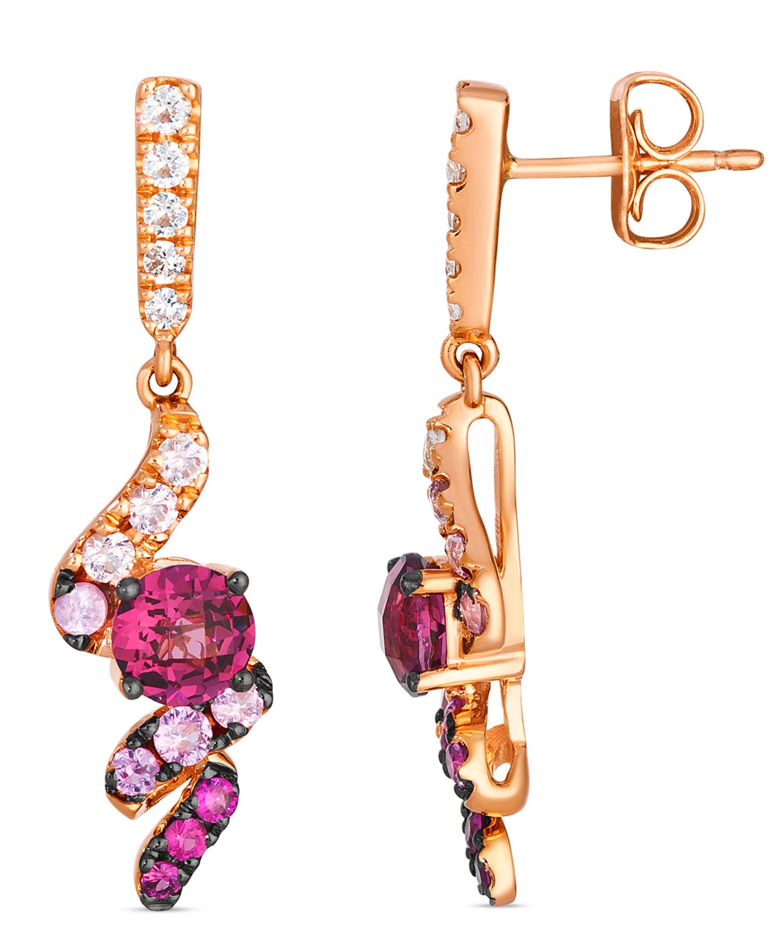 Серьги Le Vian Multi-Stone Ombre в 14k Strawberry Gold