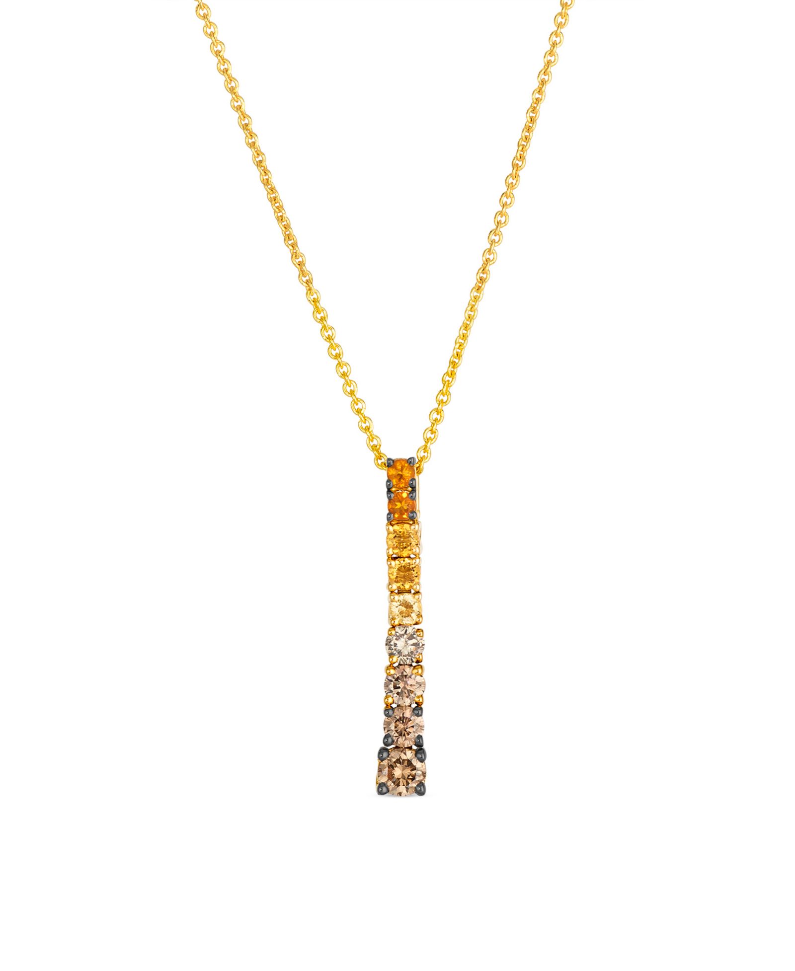Ожерелье Le Vian Citrine Ombre и Chocolate Ombre Diamonds в 14k Honey Gold