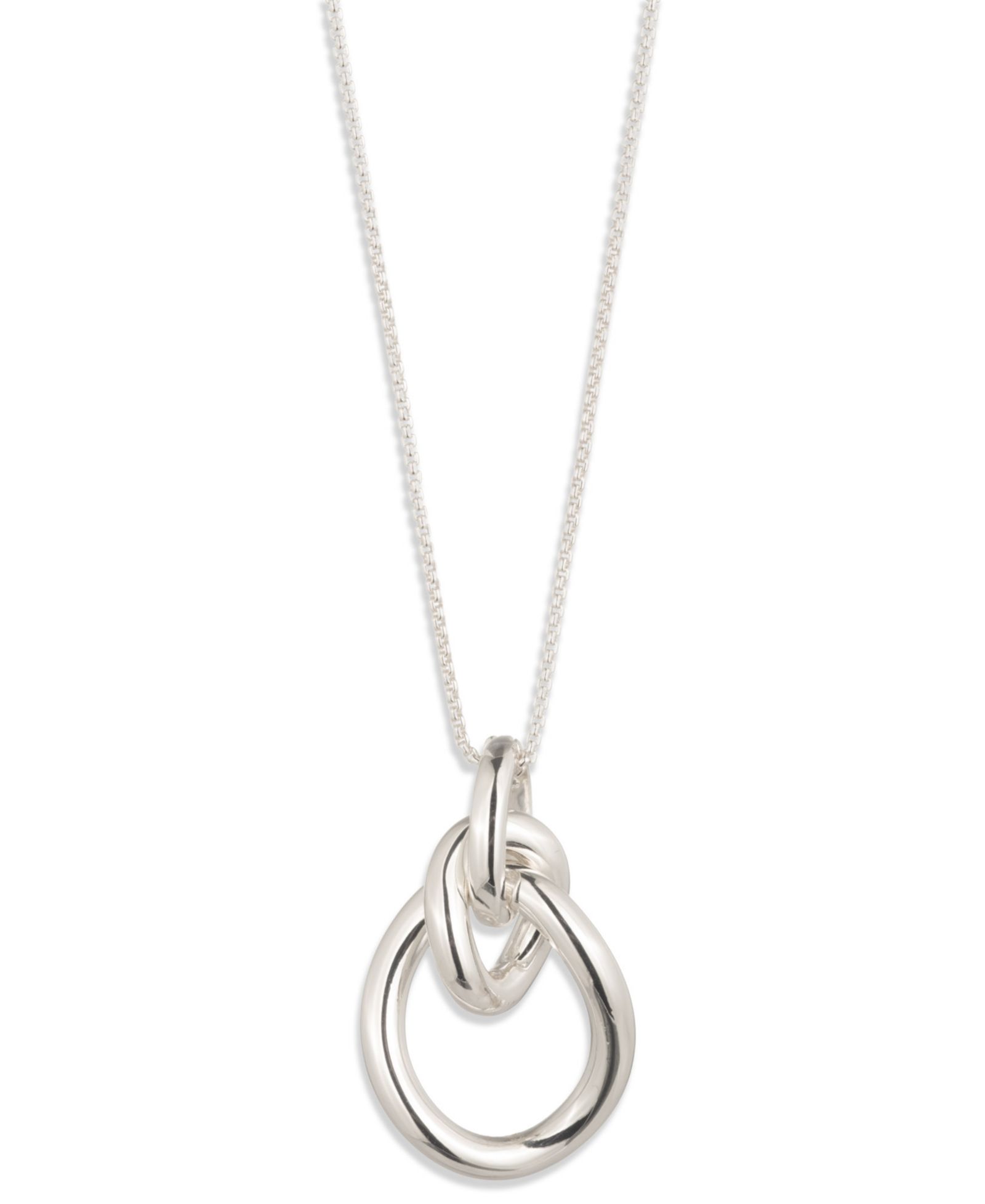 Lauren Ralph Lauren Silver-Tone Slider Pendant Necklace