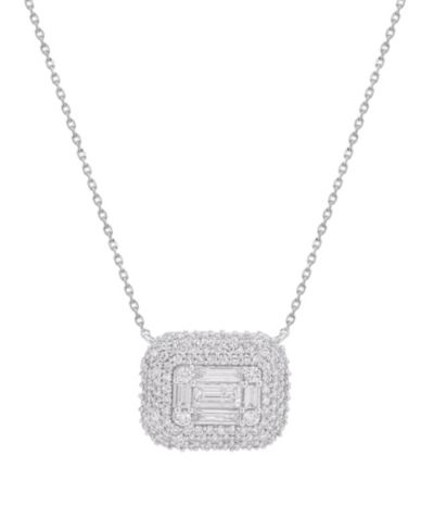 Ожерелье Diamond Round & Baguette в 14k White Gold (1 ct. t.w.)