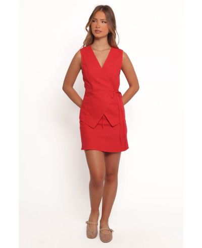 Женский топ Petal and Pup Women's Vanni Wrap Front Linen Top