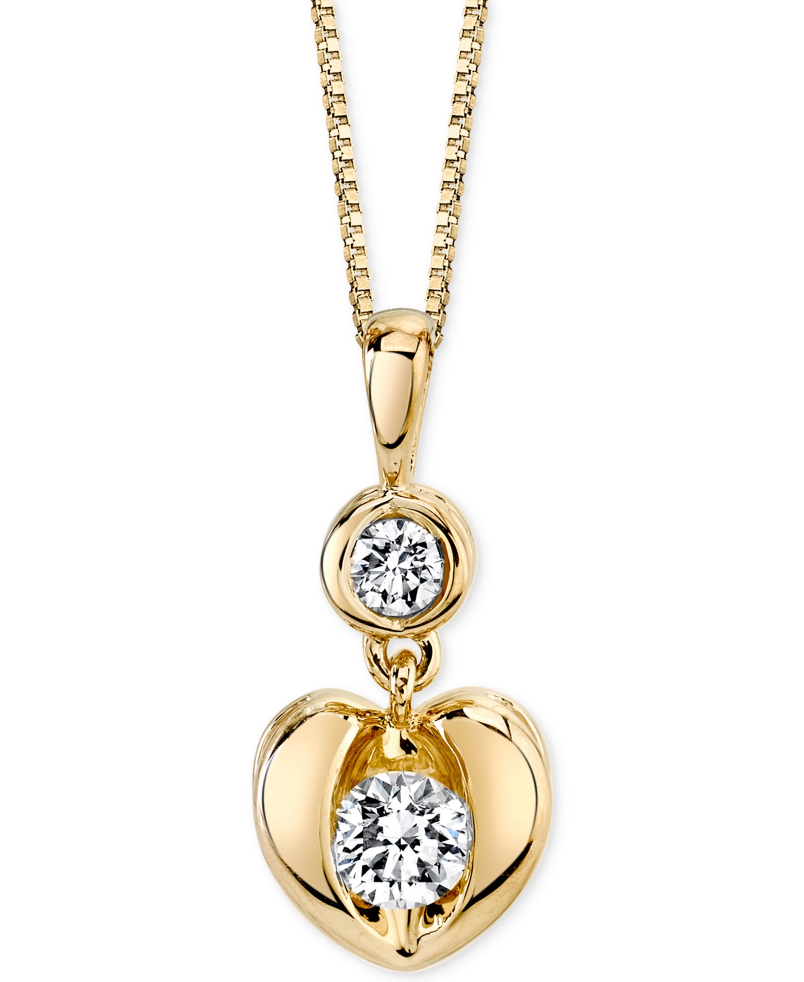 Подвеска-кулон Sirena Energy Diamond Heart в 14k White или Yellow Gold (1/4 ct. t.w.)