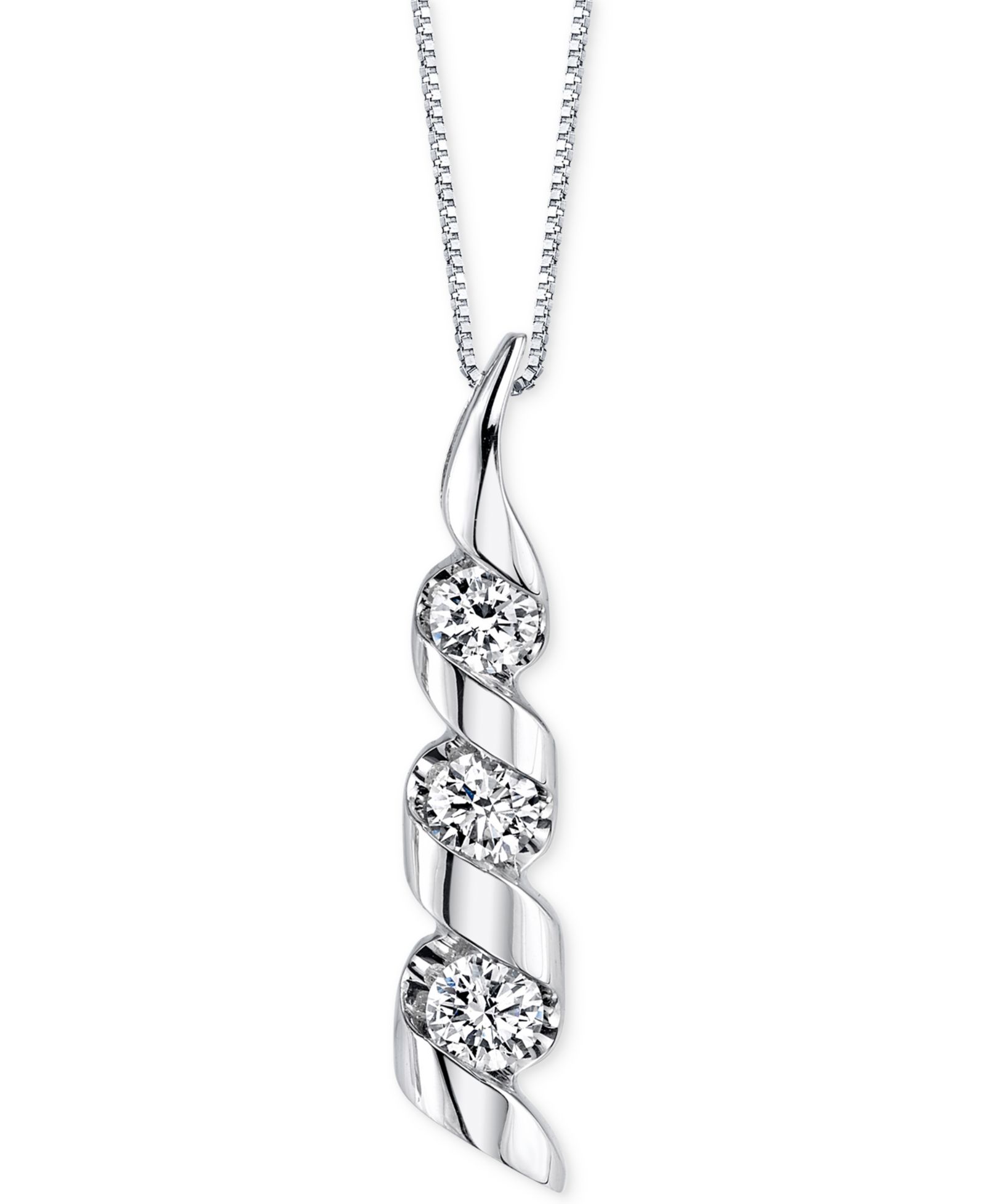 Подвеска-кулон Sirena Diamond Swirled в 14k Yellow или White Gold (1/2 ct. t.w.)