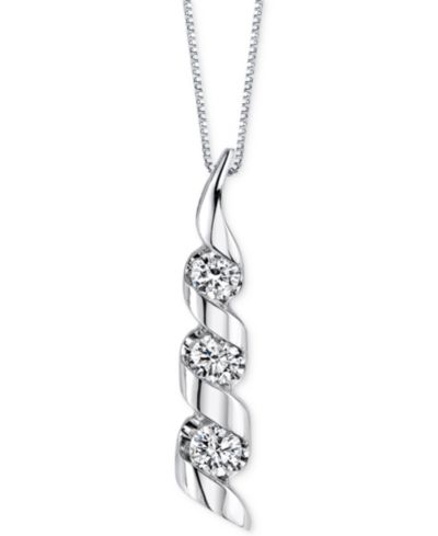 Подвеска-кулон Sirena Diamond Swirled в 14k Yellow или White Gold (1/2 ct. t.w.)