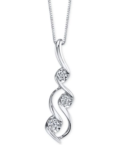 Подвеска-кулон Sirena Diamond Swirl в 14k White Gold
