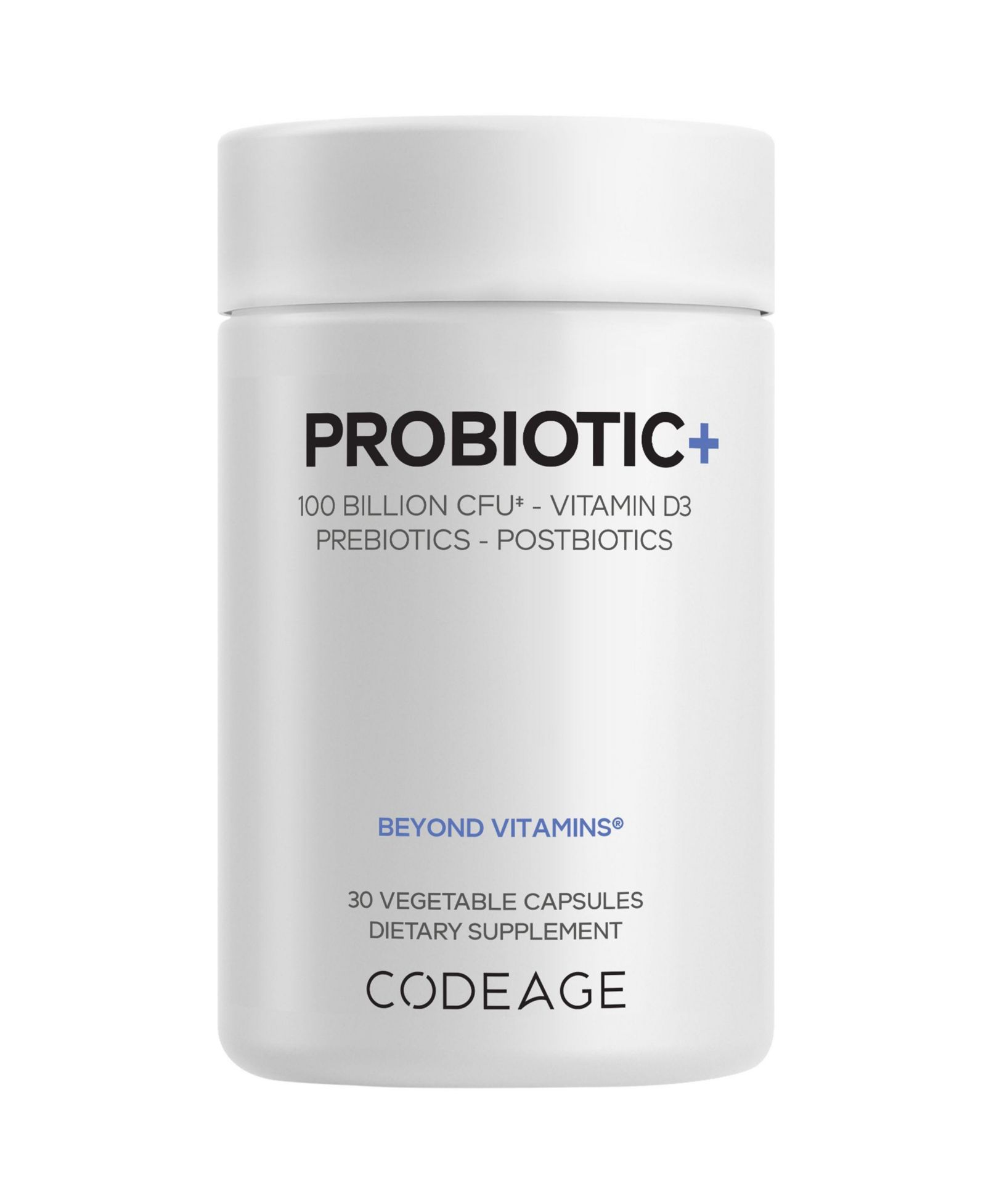 Биодобавка Codeage Probiotic+ 100 Billion CFU, для мужчин и женщин, 30 капсул