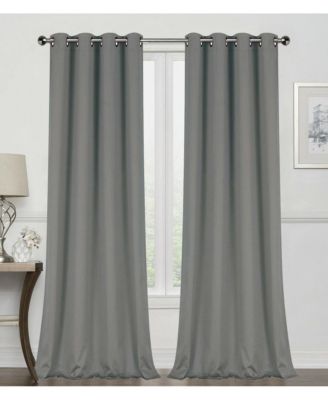 GoodGram 2 Pack: Hotel Thermal Grommet 100% Blackout Curtains - 52 in. W x 84 in. L, Cambridge Navy