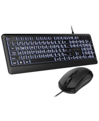 Комплект клавиатуры и мыши DELTON KB20 Big Button