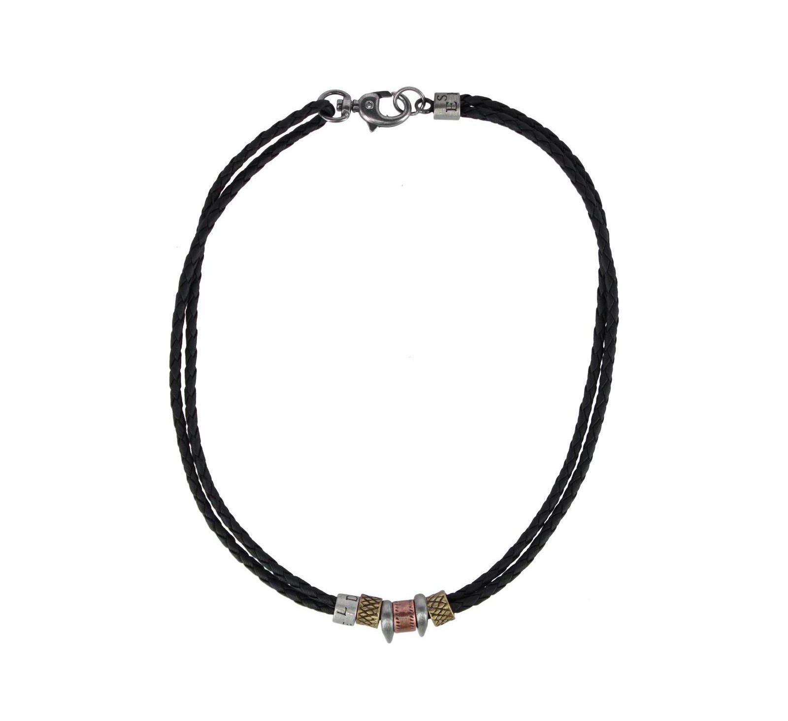 TRAFALGAR Nasher Faux Leather Beaded Necklace