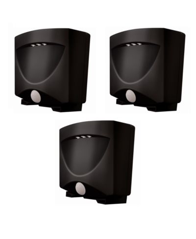 MAXSA Innovations BATTERY-POWERED OUTDOOR NIGHT LIGHT - DARK BRONZE  - 3 PACK