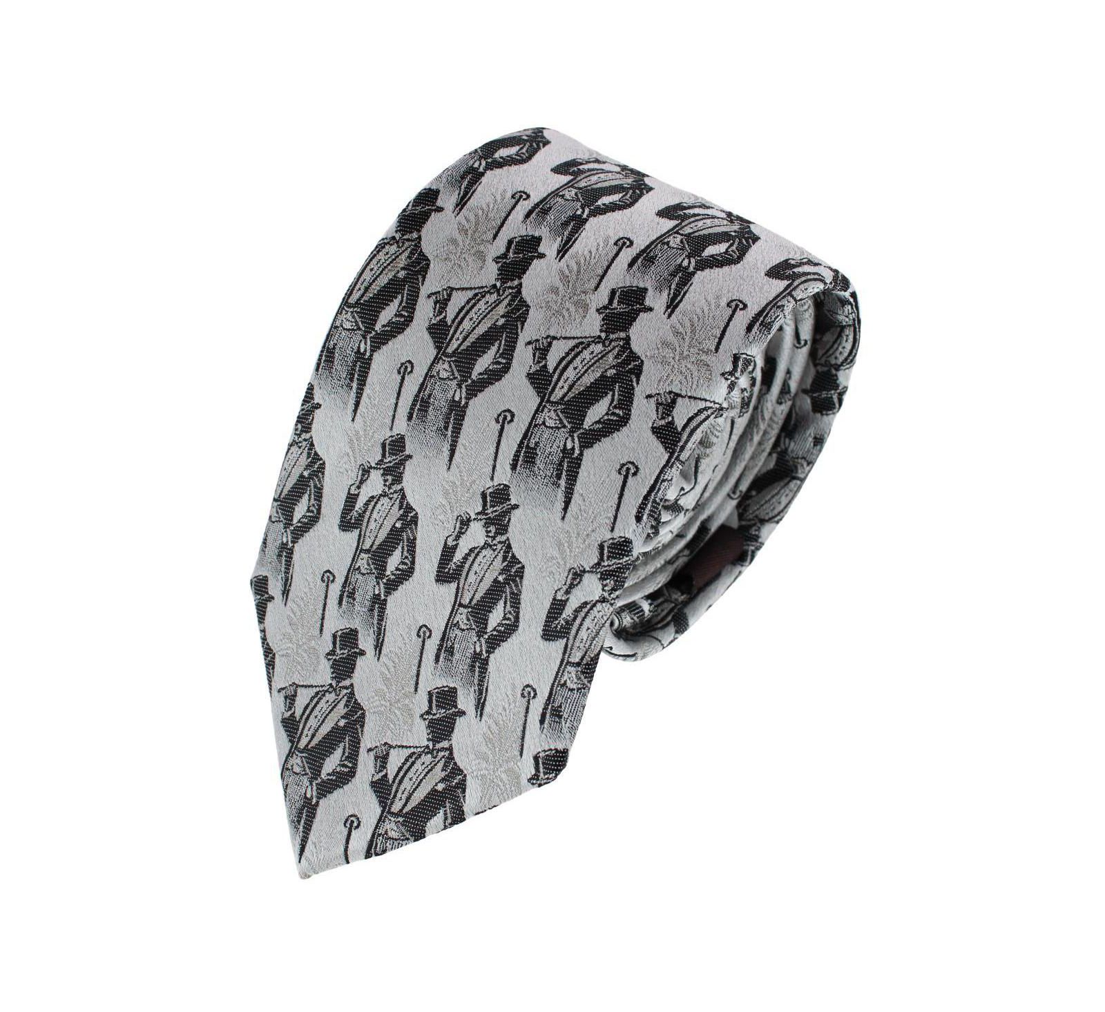 TRAFALGAR Men's Ambrose Dapper Night Silk Novely Necktie