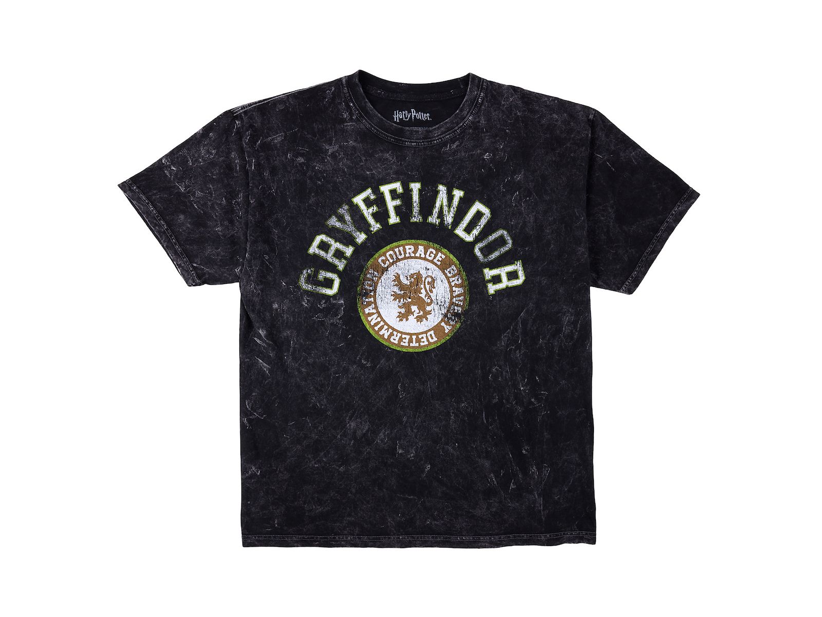 Harry Potter Men's Gryffindor Varsity Blue Vintage Mineral Wash Crew Neck Short Sleeve T-shirt