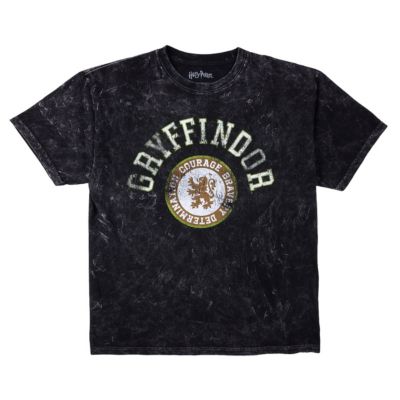 Harry Potter Men's Gryffindor Varsity Blue Vintage Mineral Wash Crew Neck Short Sleeve T-shirt