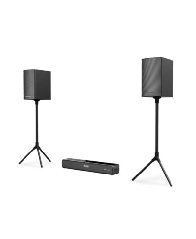 Акустическая система RadioShack 240W с ARC и AUX входом, 1 саундбар и 2 сабвуфера со стойками и FM радио 4001976