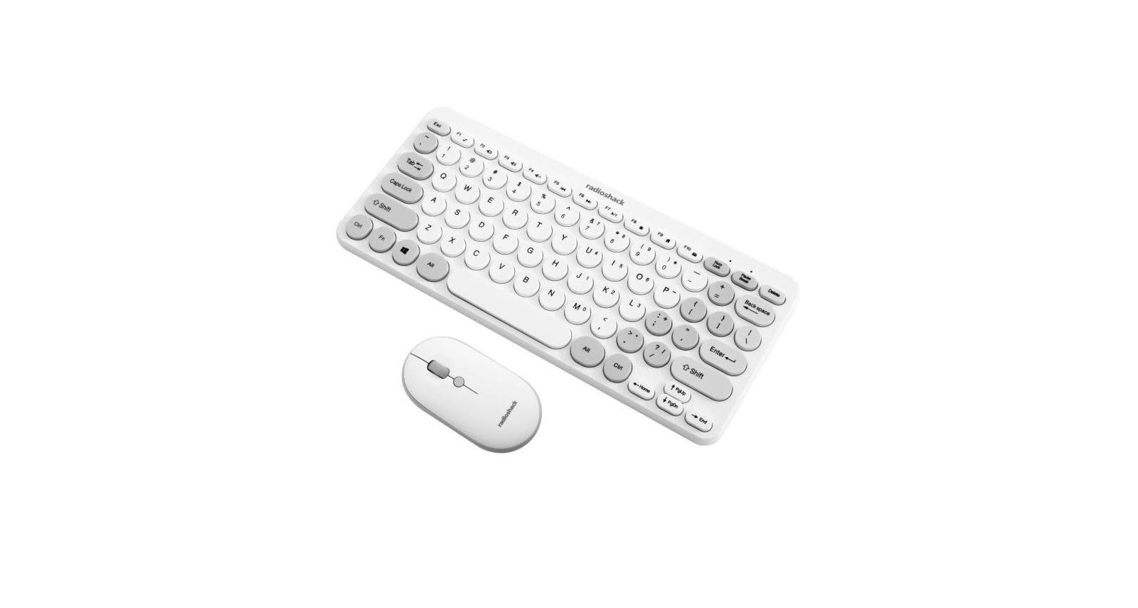 Radioshack 2607124 Wireless Ergonomic Keyboard and Mouse Combo for PC, Laptops & Tablets