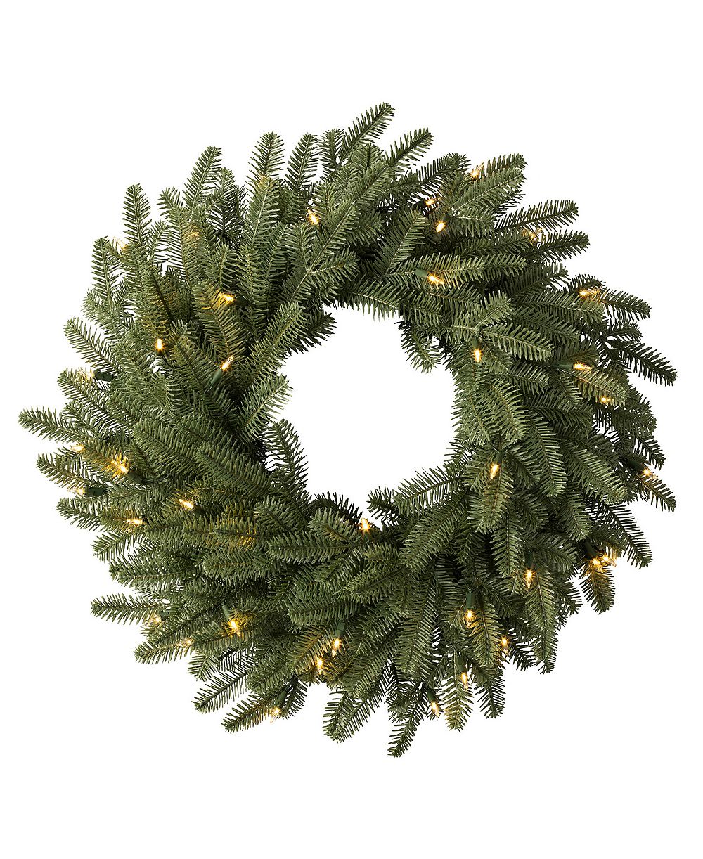 Balsam Hill 26" Pre-Lit BH Balsam Fir Wreath