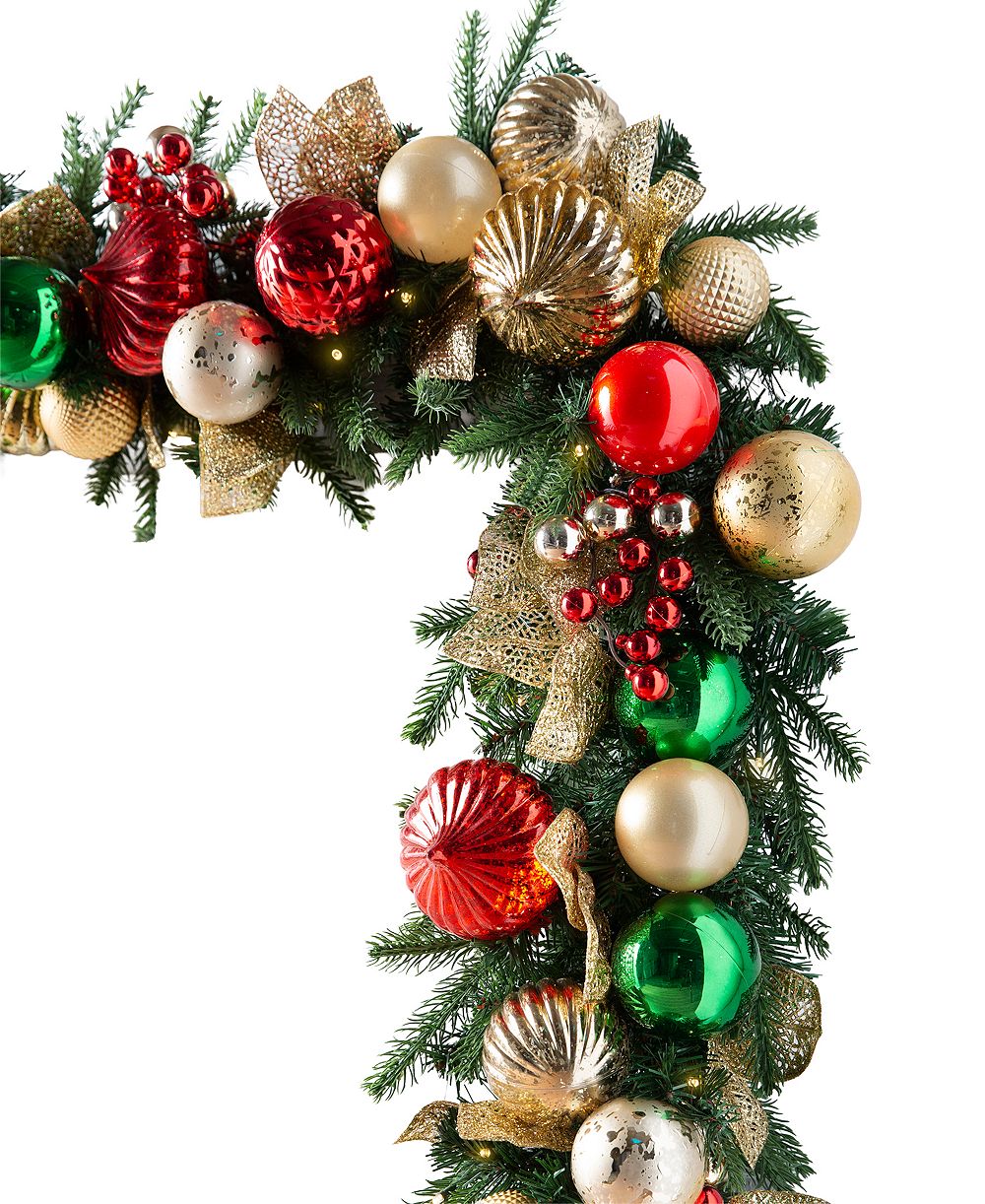 Balsam Hill Pre-Lit 10' Merry and Bright Garland