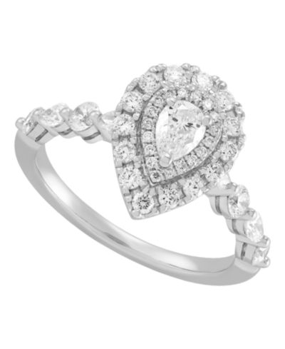 Подарочное обручальное кольцо Macy's с бриллиантом (1-1/5 ct. t.w.) в белом золоте 14k