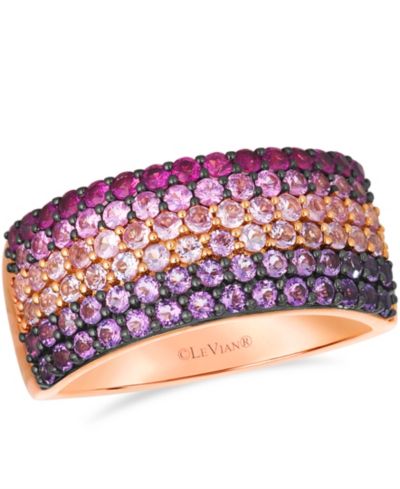 Кольцо Le Vian Amethyst (0.53 ct. t.w.) и Pink Sapphire (0.87 ct. t.w.) Ombre в 14k Strawberry Gold