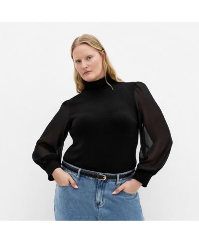 Свитшот CITY CHIC Plus Size с прозрачными рукавами