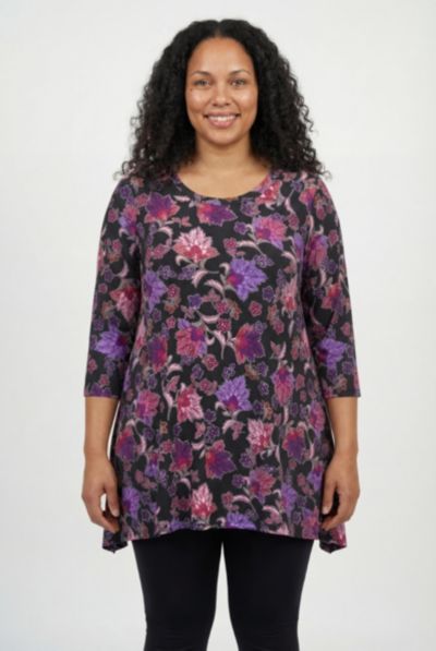 Woman Within Plus Size туника с волнообразным подолом