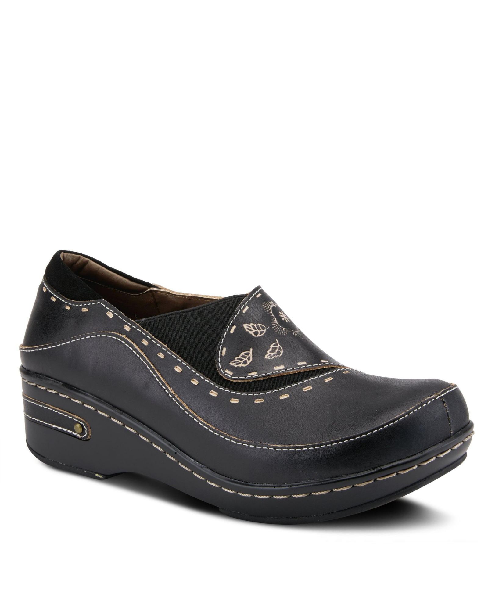 L Artiste Women s Burbank Hand-Painted Leather Clogs