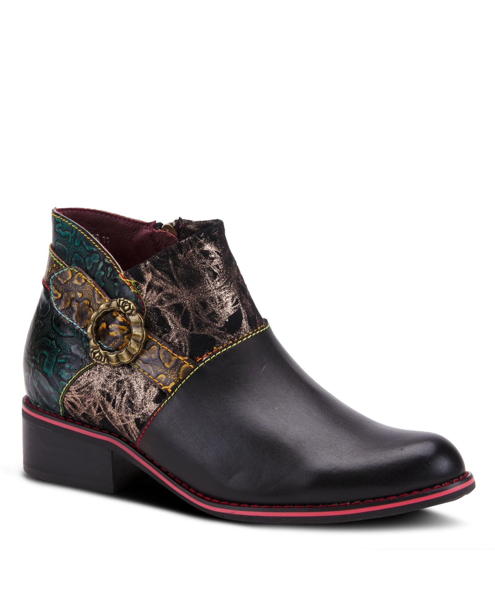 Spring Step L'Artiste Tiatia Bootie with Hand-Painted Design