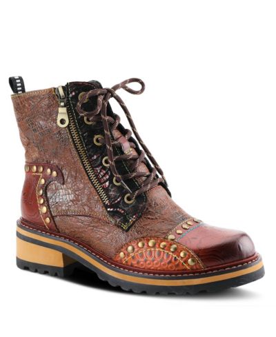 Spring Step L'Artiste Rugup Booties with Genuine Leather Upper