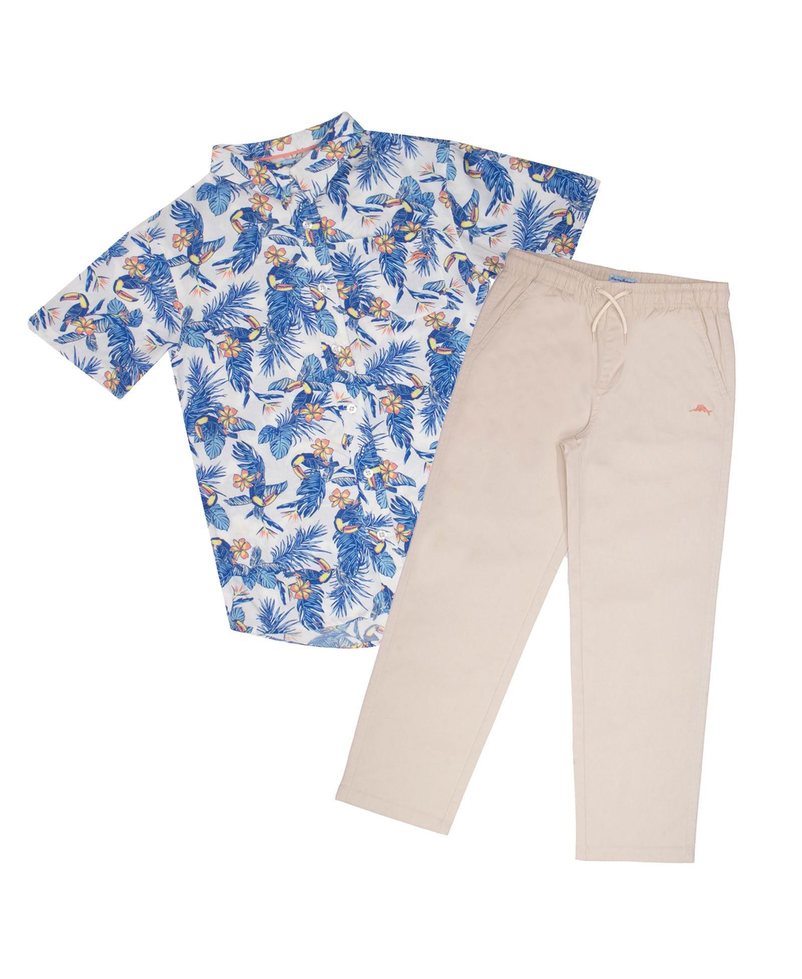 Комплект Tommy Bahama Big Boys Classic Woven Button Down Shirt и брюки