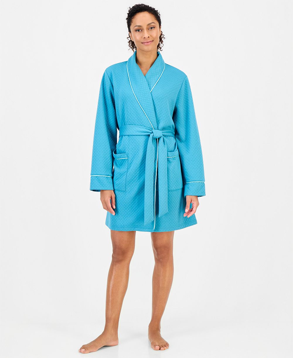 Женский махровый халат Charter Club Solid Quilted Belted
